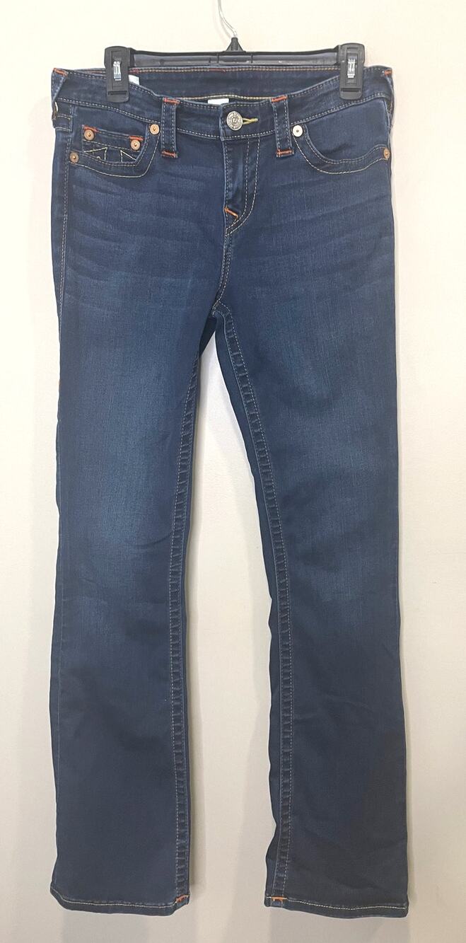 True Religion Becca Mid-Rise Big T Bootcut Jeans Women's Size 31